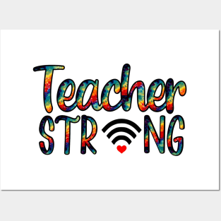 Teacher Strong Online Wifi Posters and Art